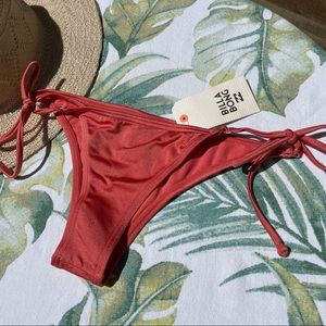 Billabong Cheeky Side Tie Bikini Bottom | Medium | Coral